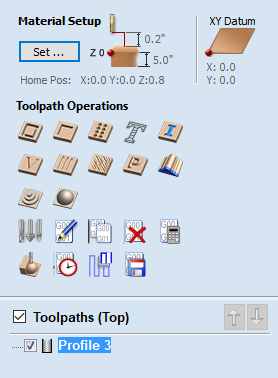 Toolpaths Tab